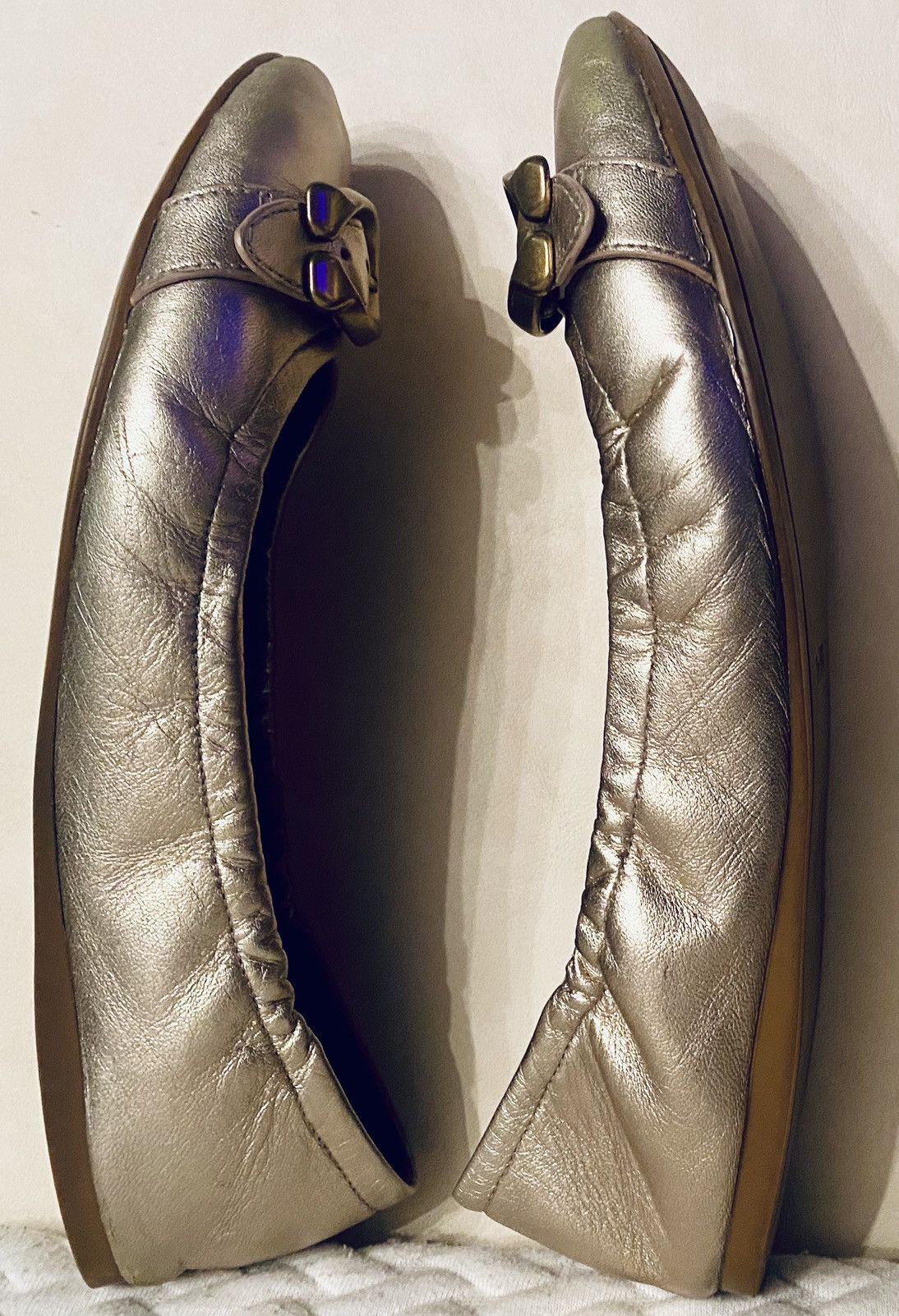 Coach Coach Stanton Champagne Leather C Buckle Ballet Flats 9.5 M Size US 9.5 / IT 39.5 - 7 Thumbnail