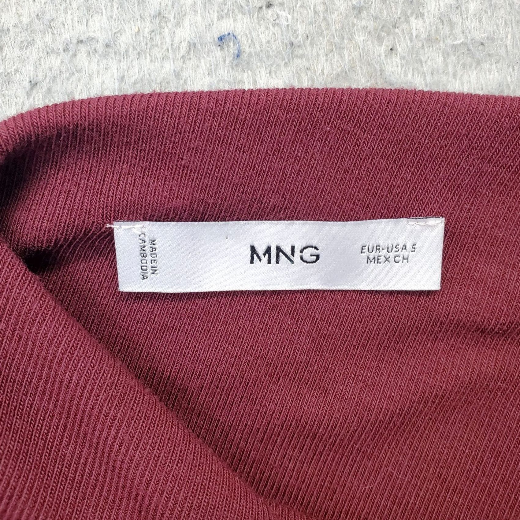 Vintage MNG Shirt Womens S Red Fitted Stretch Long Sleeve Boat Neck Casual Basic Womens Size S Size S / US 4 / IT 40 - 5 Thumbnail
