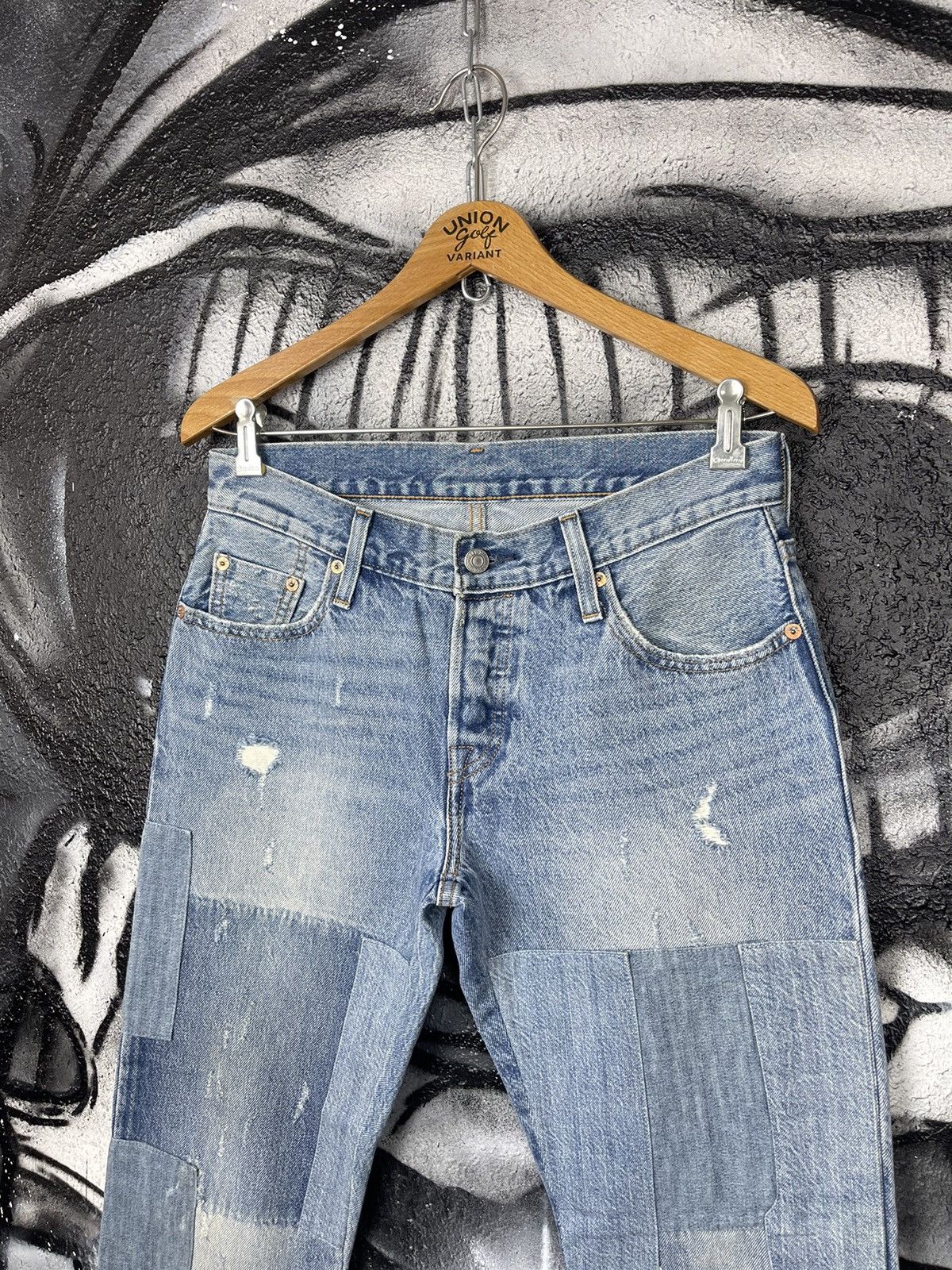 Levi's Levi’s 501 CT Woman’s Boyfriend Patchwork Selvedge Jeans Size 25" / US 0 / IT 36 - 5 Thumbnail