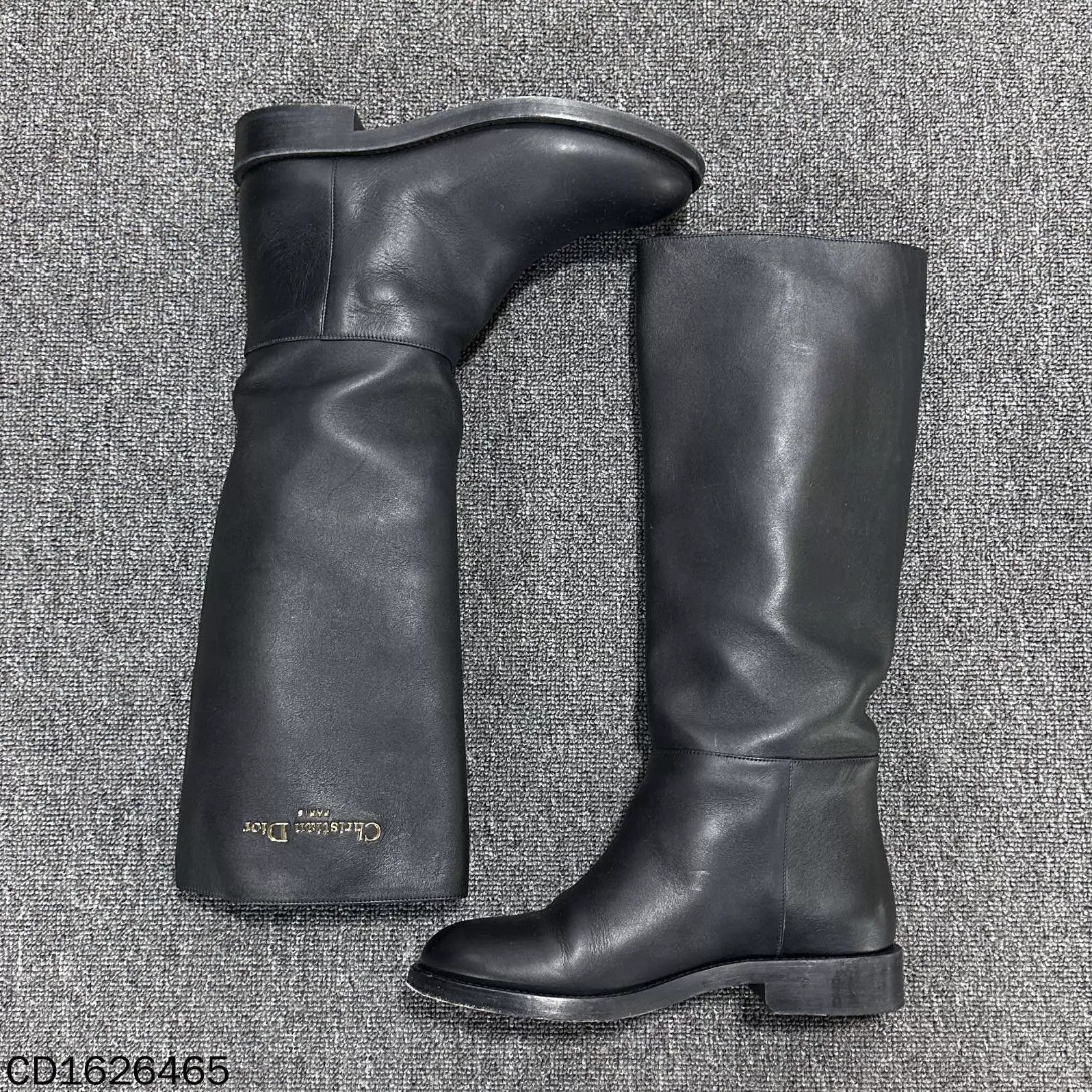 Dior Dior 25 New Women's Knee-High Metal Logo Boots 37 Size US 6.5 / IT 36.5 - 3 Thumbnail