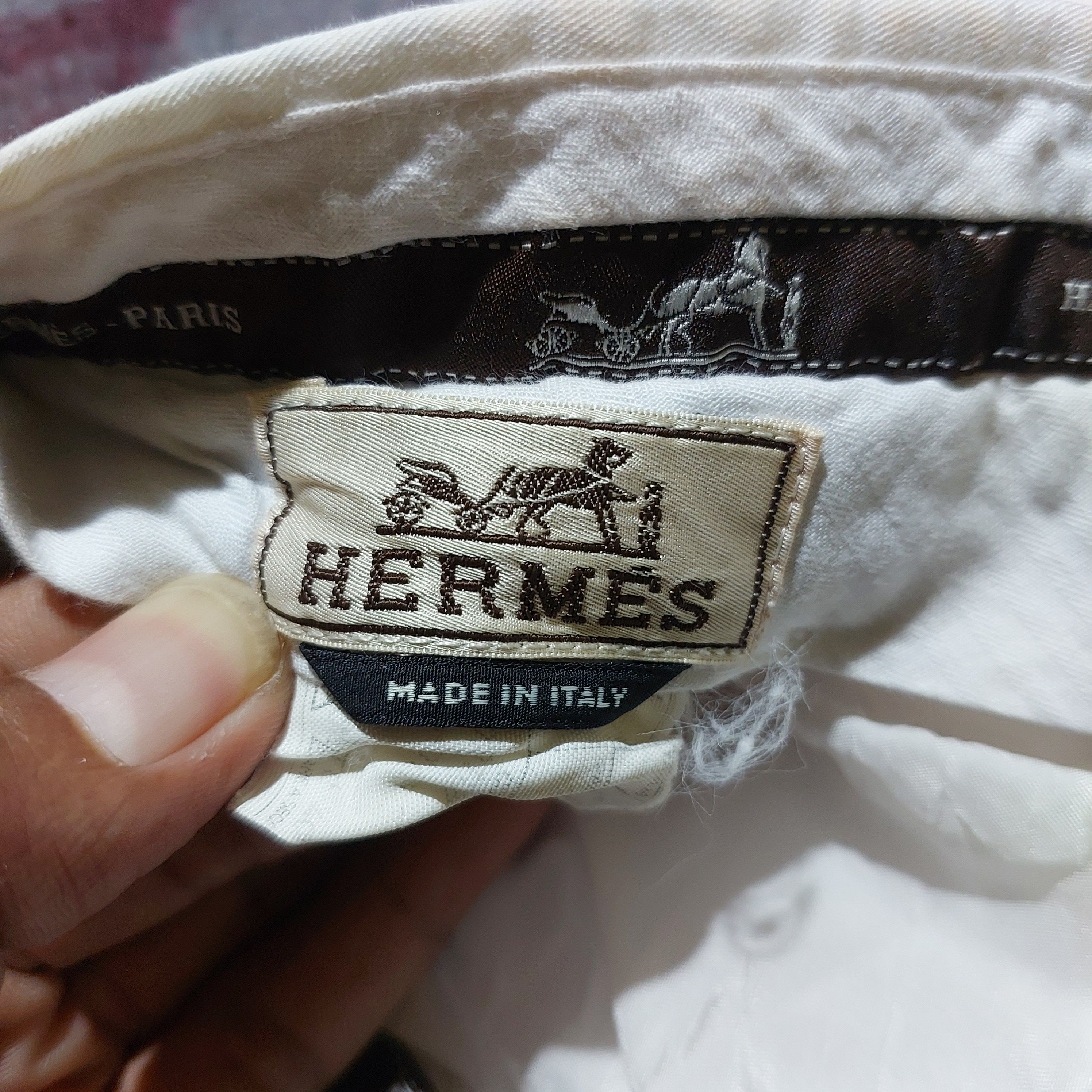 Hermes Hermes Paris ivory white casual trousher pants Size US 32 / EU 48 - 10 Thumbnail