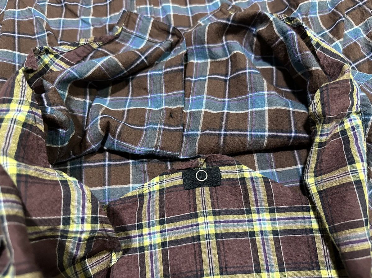 PPFM 🔥Sick Y2K PPFM Draped Asymmetric Flannel Shirt Size US L / EU 52-54 / 3 - 14 Thumbnail