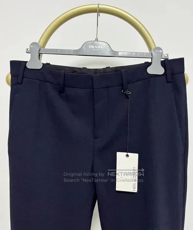 Neil Barrett Neil Barrett Navy Wool Blend Casual Pants . Size US 32 / EU 48 - 2 Thumbnail