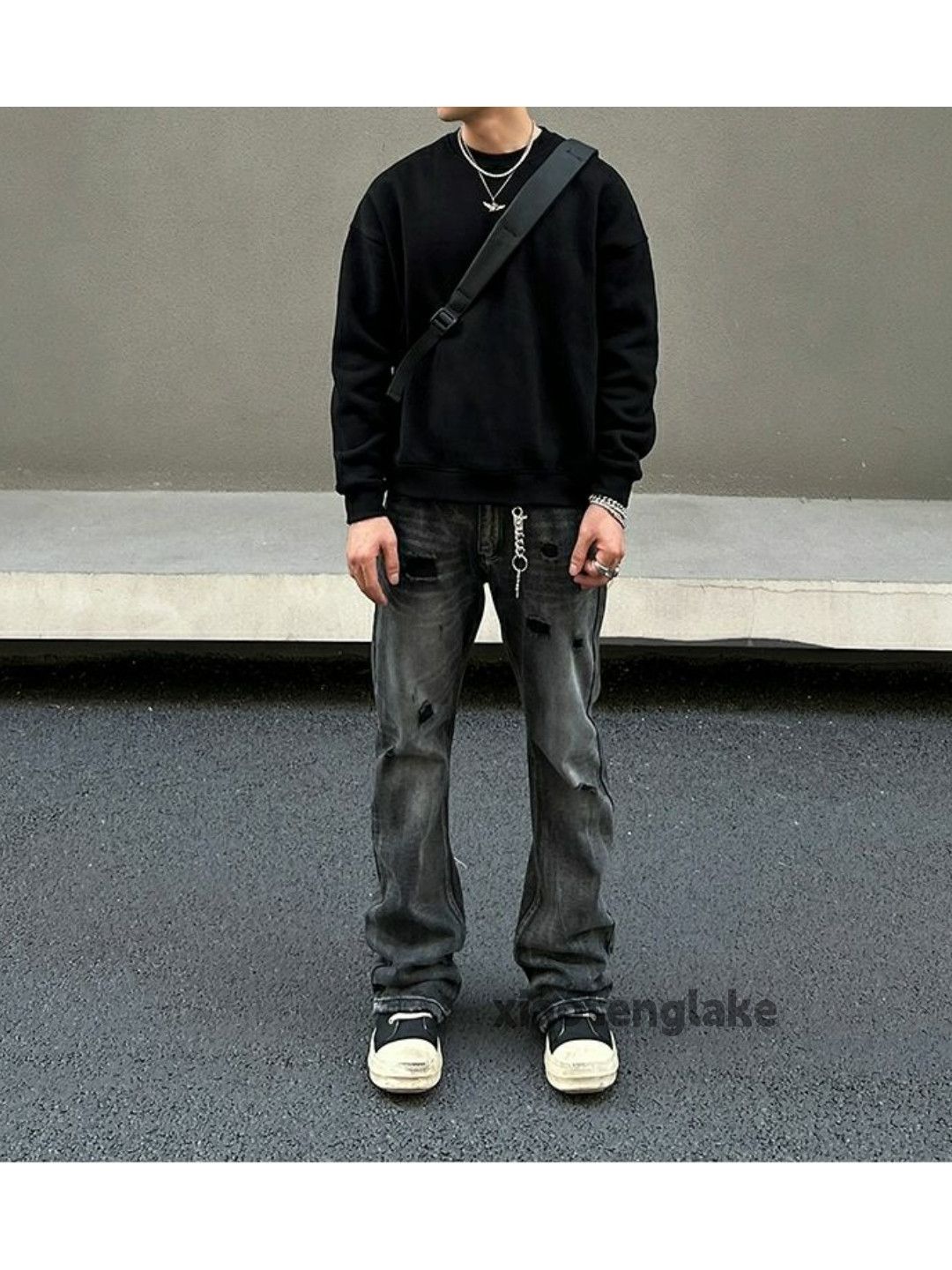 Jean × Vintage washed faded yuppie punk grunge ripped jeans Size US 32 / EU 48 - 4 Thumbnail