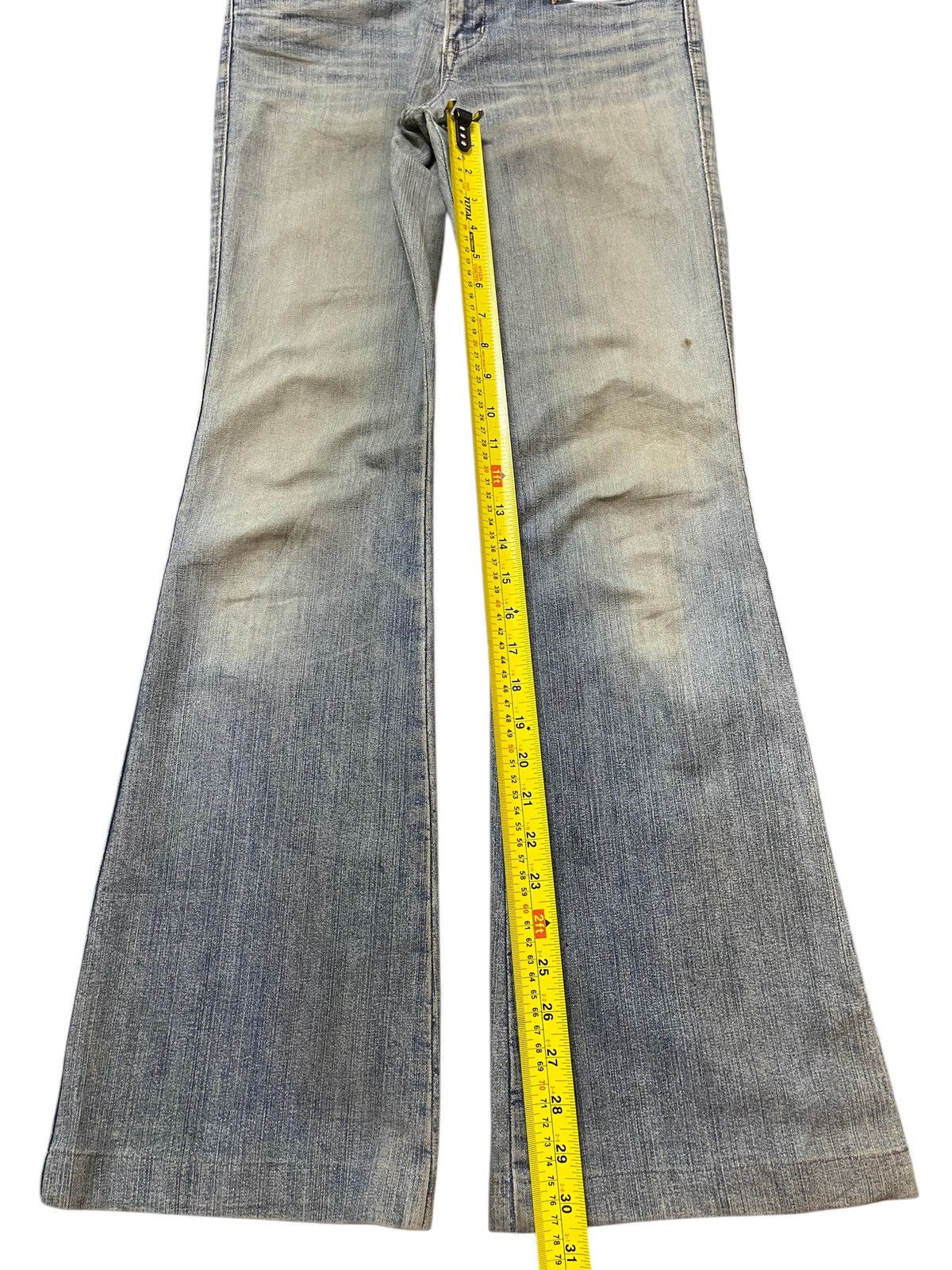 If Six Was Nine Vintage Japanese Brand Blue Faded Wash Style Flared Jeans Size US 28 / EU 44 - 13 Thumbnail
