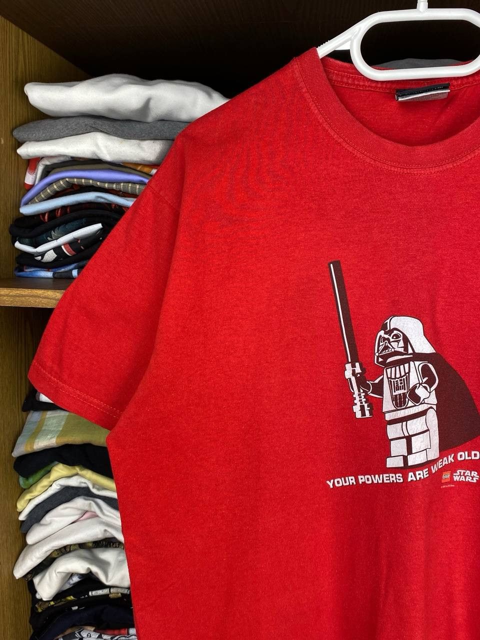 LEGO Vintage Star Wars "Your Powers Are Weak" Lego 2008 Tee Size US M / EU 48-50 / 2 - 2 Thumbnail
