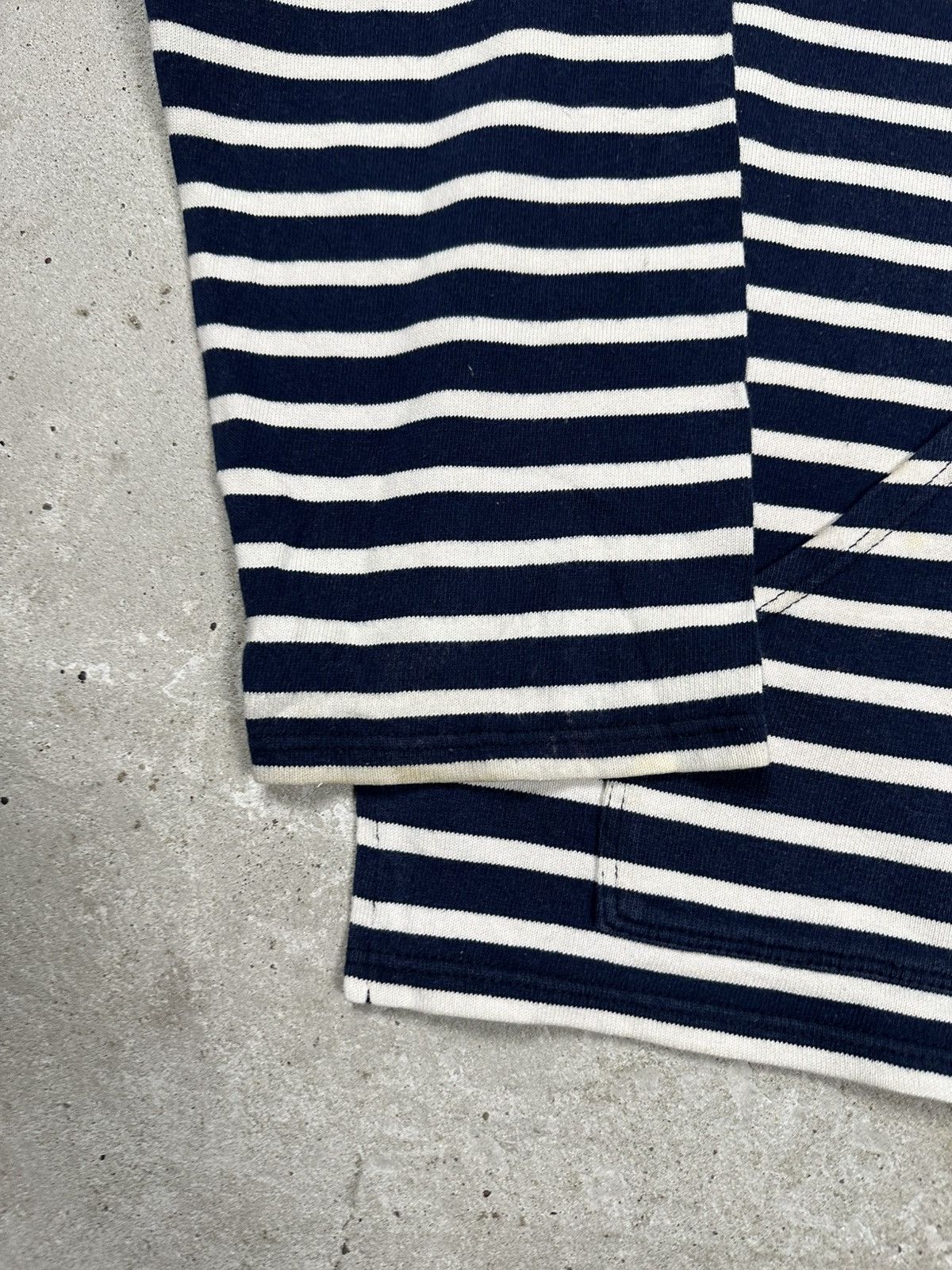 Saint James × Vintage Vintage 90s Saint James Striped Pocket Sweatshirt Size US M / EU 48-50 / 2 - 4 Thumbnail