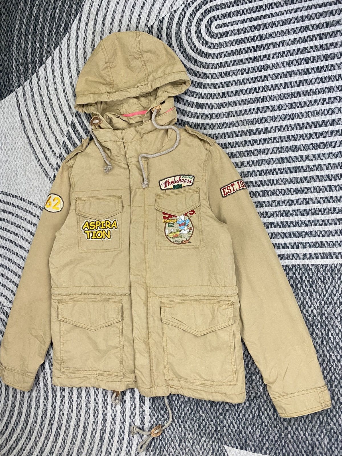 Japanese Brand Vintage Whole Hauss Military Patch Jacket Size US S / EU 44-46 / 1 - 4 Thumbnail