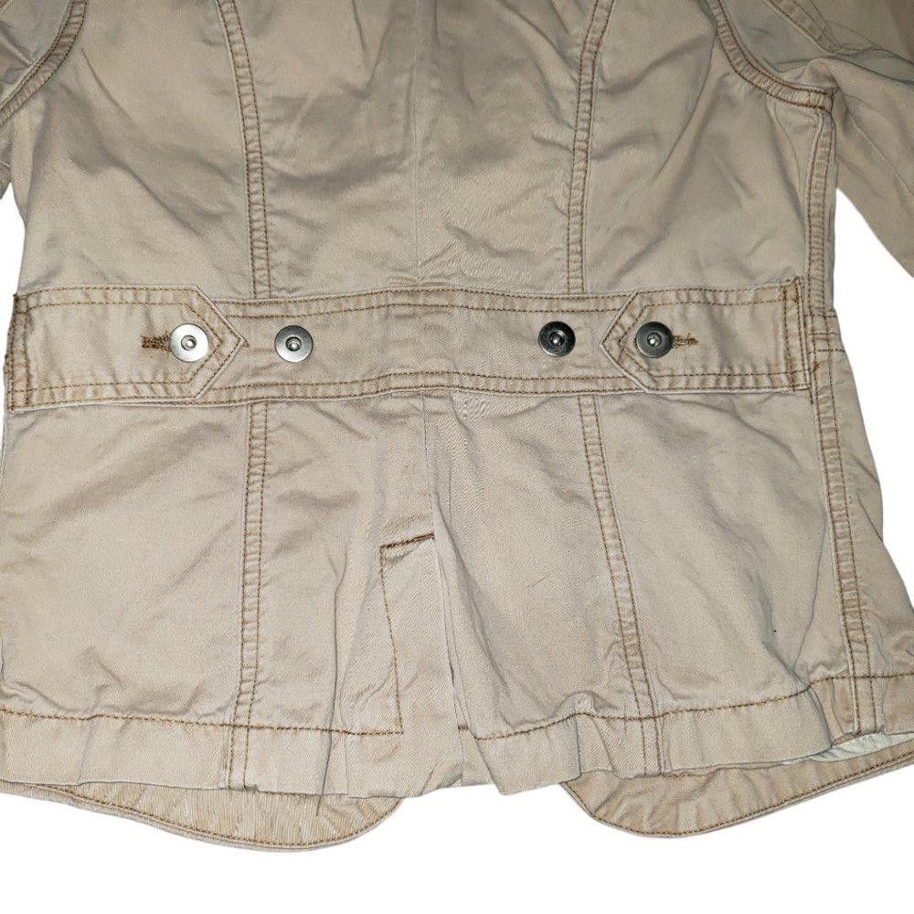 Designer CT182 Ladies Mossimo Long Sleeve Tan Denim Jacket Small Size S / US 4 / IT 40 - 7 Thumbnail