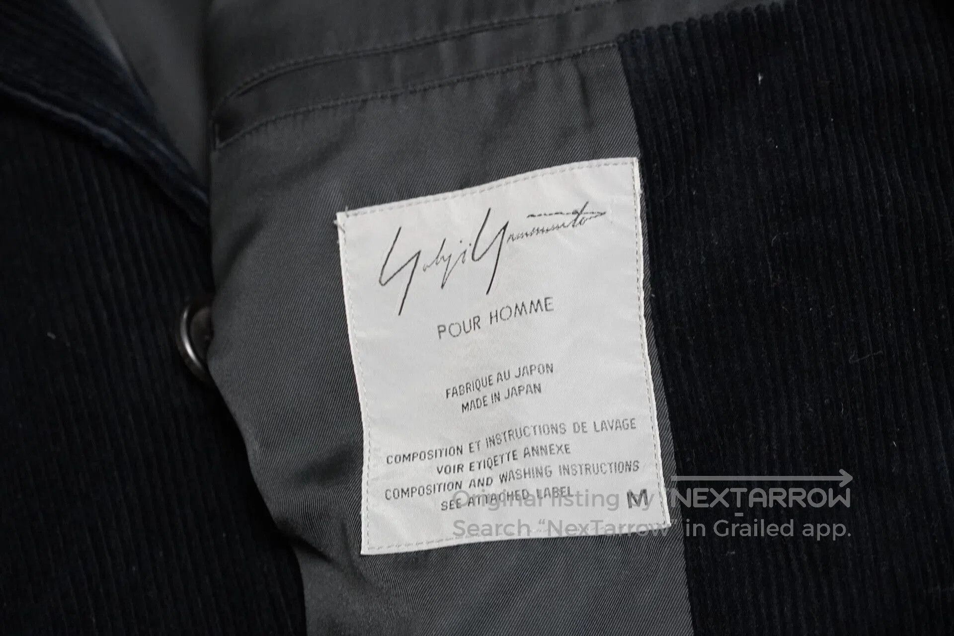 Yohji Yamamoto Yohji Yamamoto Corduroy Jacket. Size US M / EU 48-50 / 2 - 4 Thumbnail