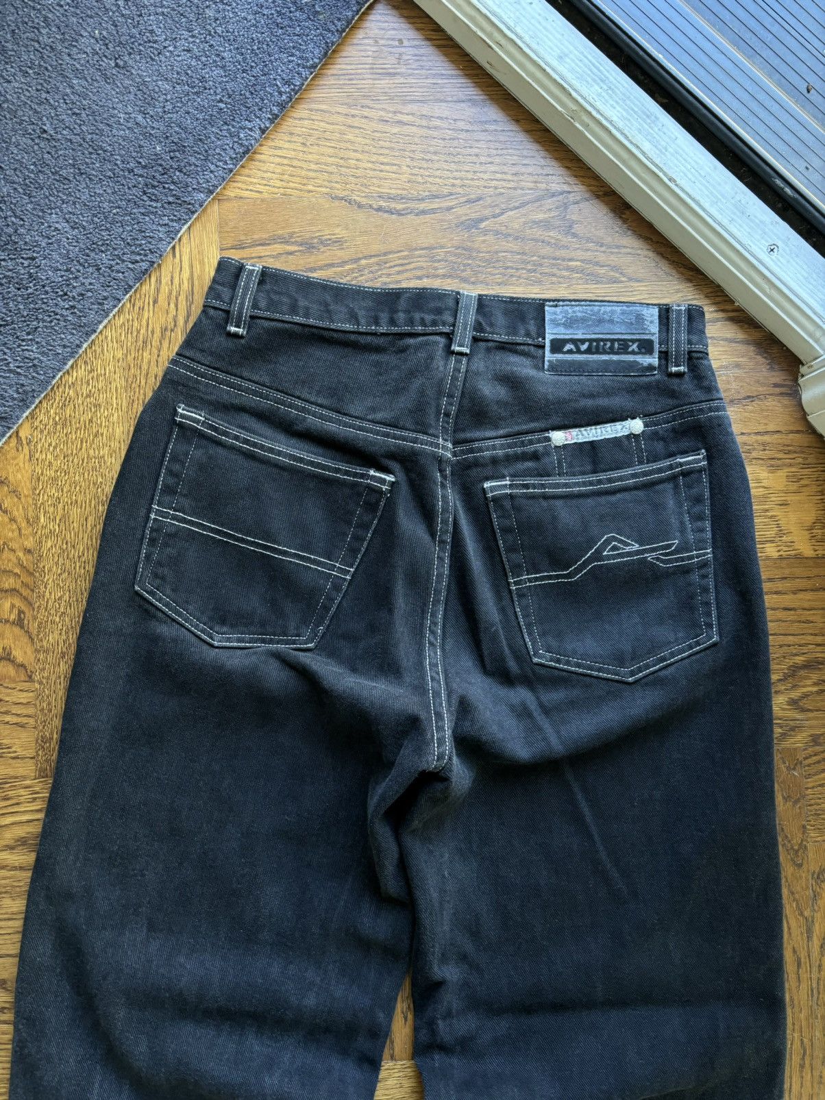 Avirex × Vintage Vintage Avirex Jeans 1990s 2000s Faded Black Denim Paco Y2K Size US 28 / EU 44 - 4 Thumbnail