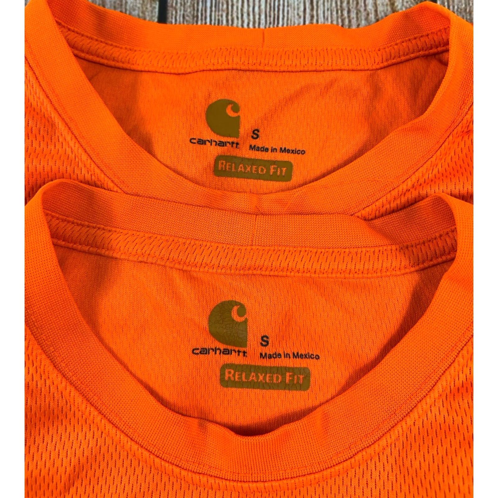 Carhartt Carhartt Shirt Men Orange Small Lot Of 2 High Visibility Relaxed Fit Force Work Shirts S Size US S / EU 44-46 / 1 - 2 Thumbnail
