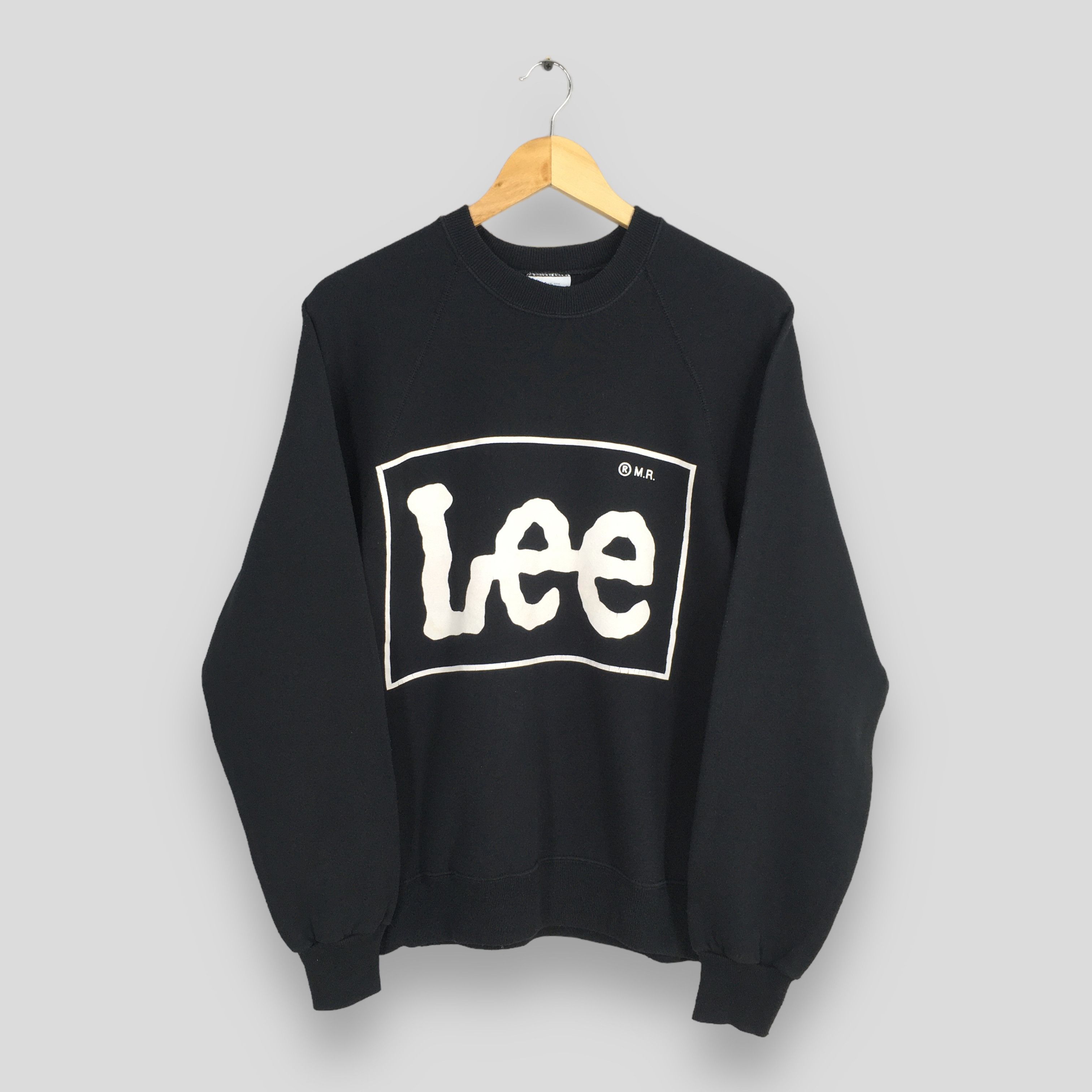 Lee × Vintage Vintage 90s Lee Jeans USA Black Sweatshirt Medium Size US M / EU 48-50 / 2 - 1 Thumbnail