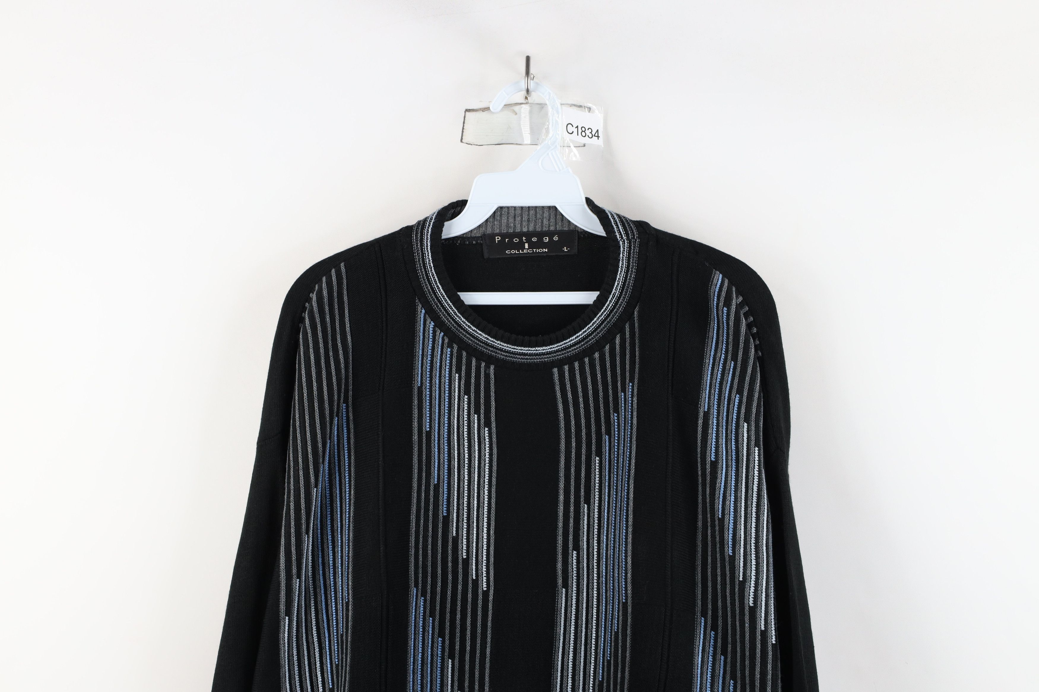 Vintage Vintage 90s Coogi Style Ribbed Knit Crewneck Sweater USA Size US L / EU 52-54 / 3 - 2 Thumbnail
