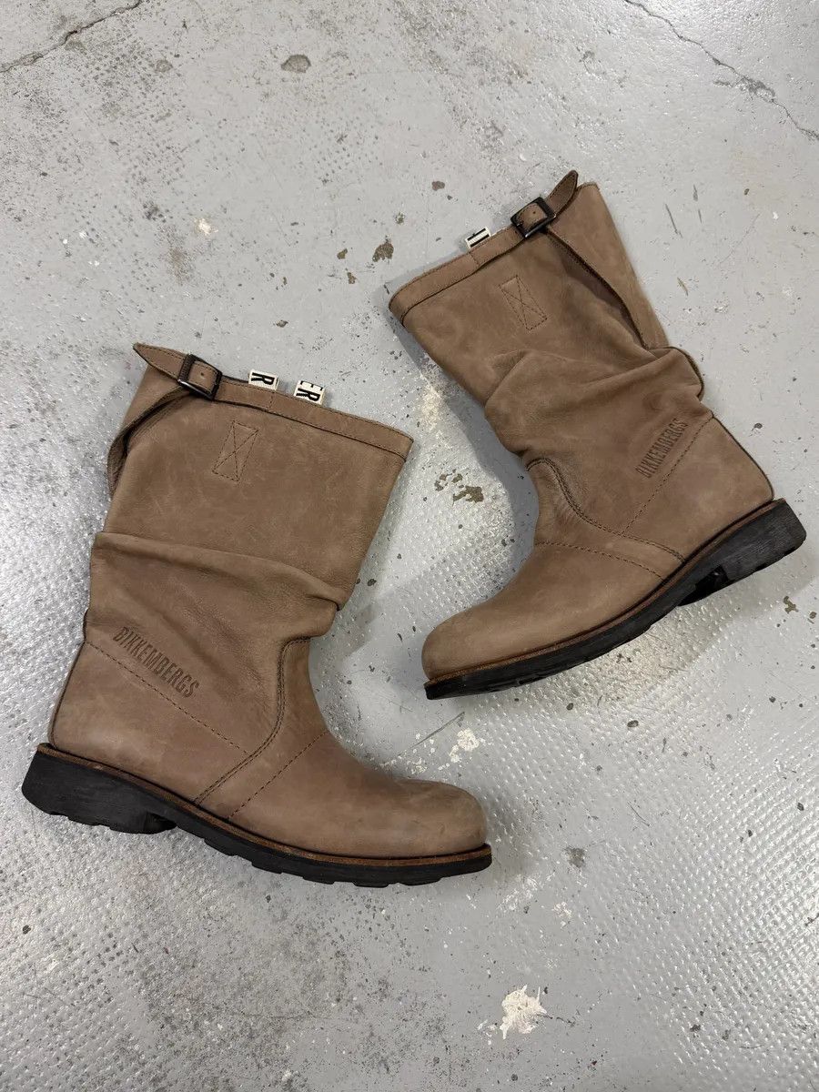 Dirk Bikkembergs 2000s Bikkembergs Beige Brown Eroded Leather Ankle Boots Size US 8 / EU 41 - 1 Thumbnail
