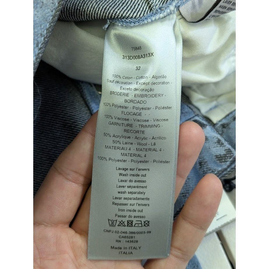 Dior × ERL o1rshd1 Co Det Etiq Short in Bleu Size US 32 / EU 48 - 16 Thumbnail