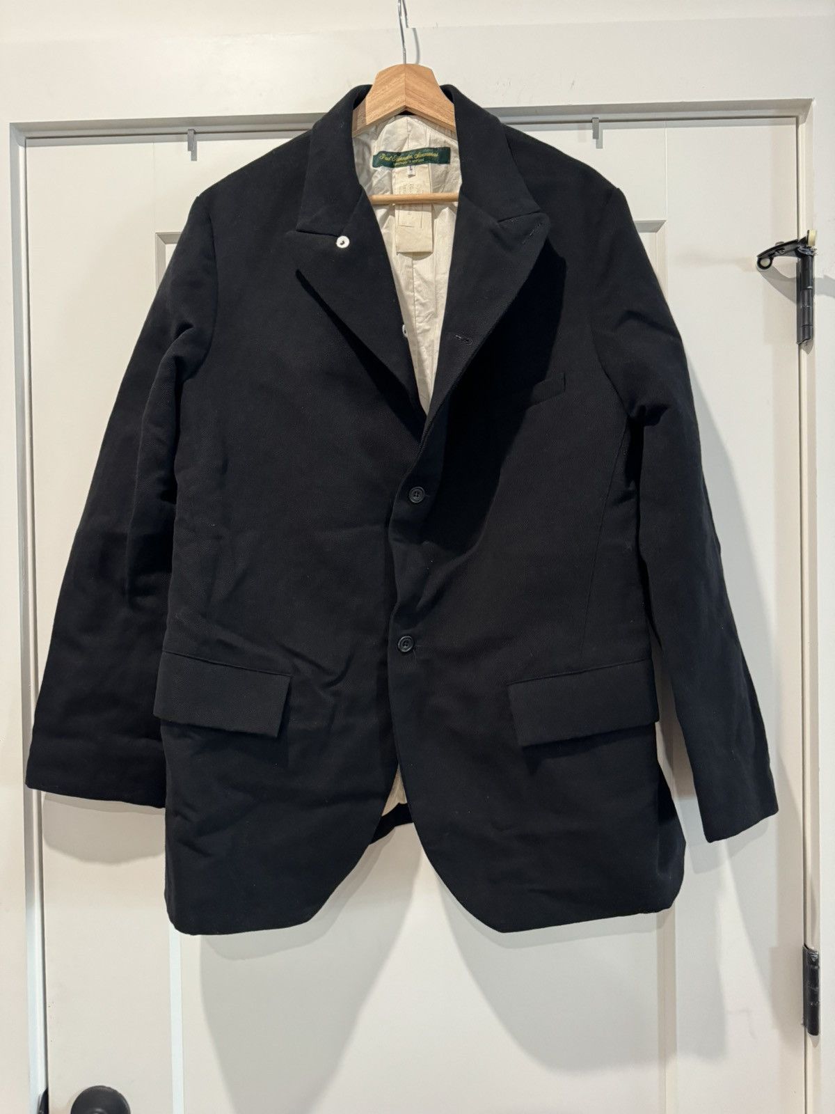 image of Paul Harnden Shoemakers Norfolk Blazer in Black, Men's (Size Large)