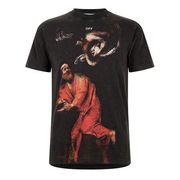 image of Off White O1G2R1Mq0424 T-Shirts In Black Multi, Men's (Size Medium)
