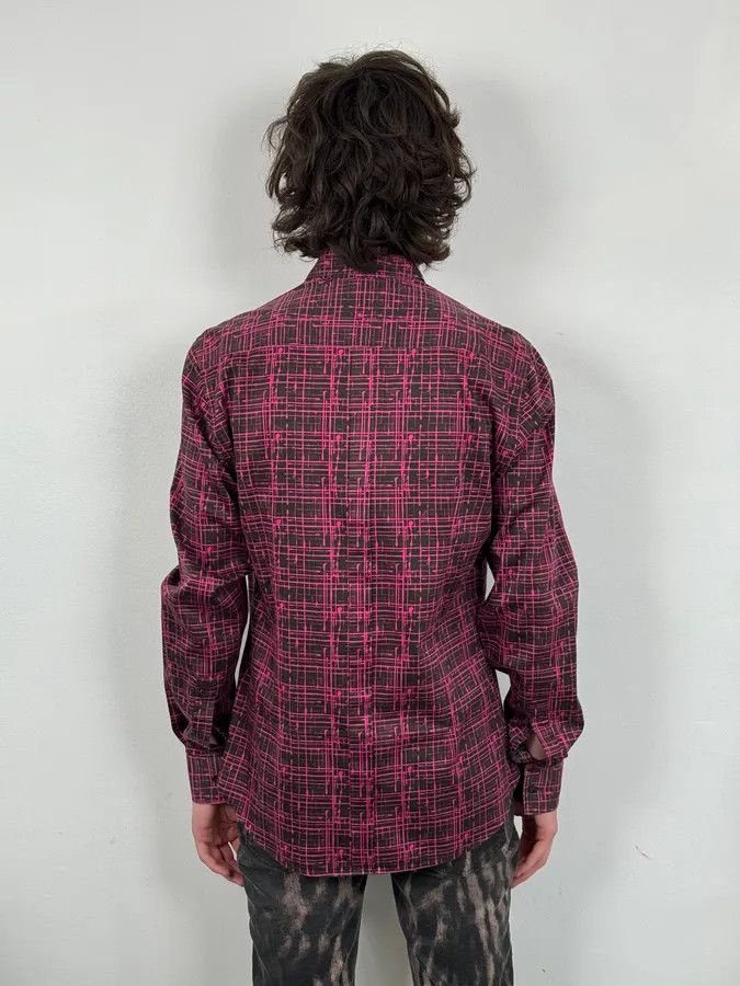 Versace SS2012 Versace Black & Pink Abstract Checkered Shirt Size US M / EU 48-50 / 2 - 3 Thumbnail
