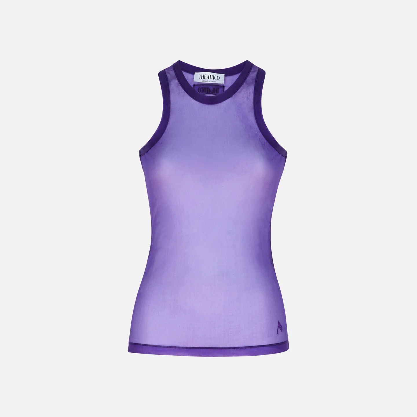 The Attico o1mle0525 Nylon Tank Top in Purple Size S / US 4 / IT 40 - 1 Preview