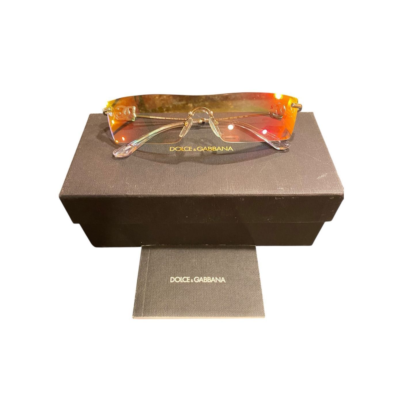 Dolce & Gabbana Shield Sunglasses in Metallic Silver