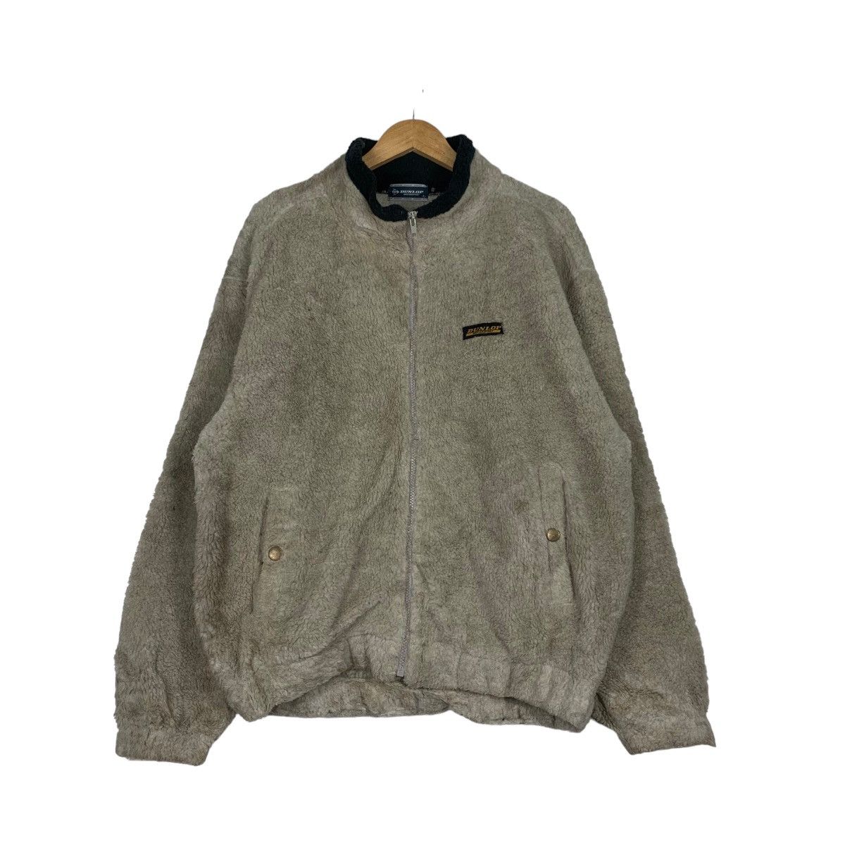 Dunlop DUNLOP MOTORSPORT Big Logo Fleece Bomber Jacket #1032-C46 Size US L / EU 52-54 / 3 - 3 Thumbnail