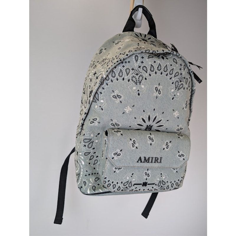Amiri o1rshd1 Size: OS / Bandana Denim Backpack in Clay Indigo Size ONE SIZE - 3 Thumbnail