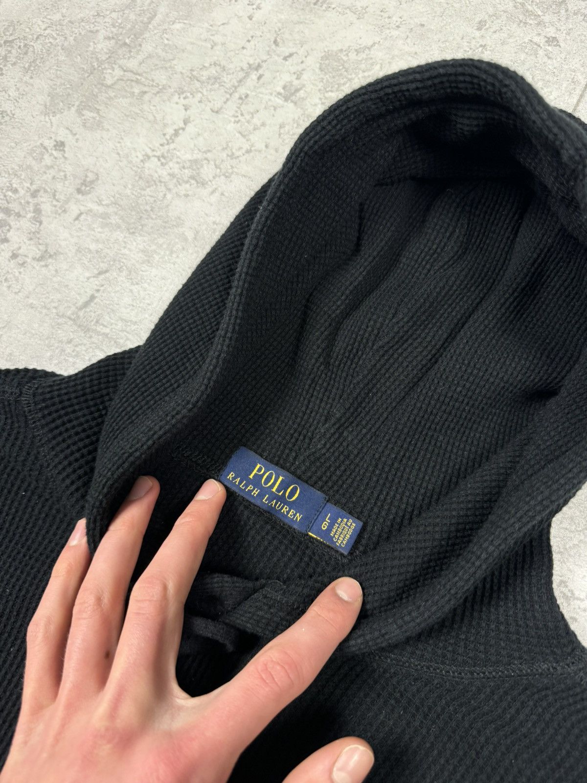 Polo Ralph Lauren Polo Ralph Lauren Waffle Hoodie Size L Size US L / EU 52-54 / 3 - 9 Thumbnail