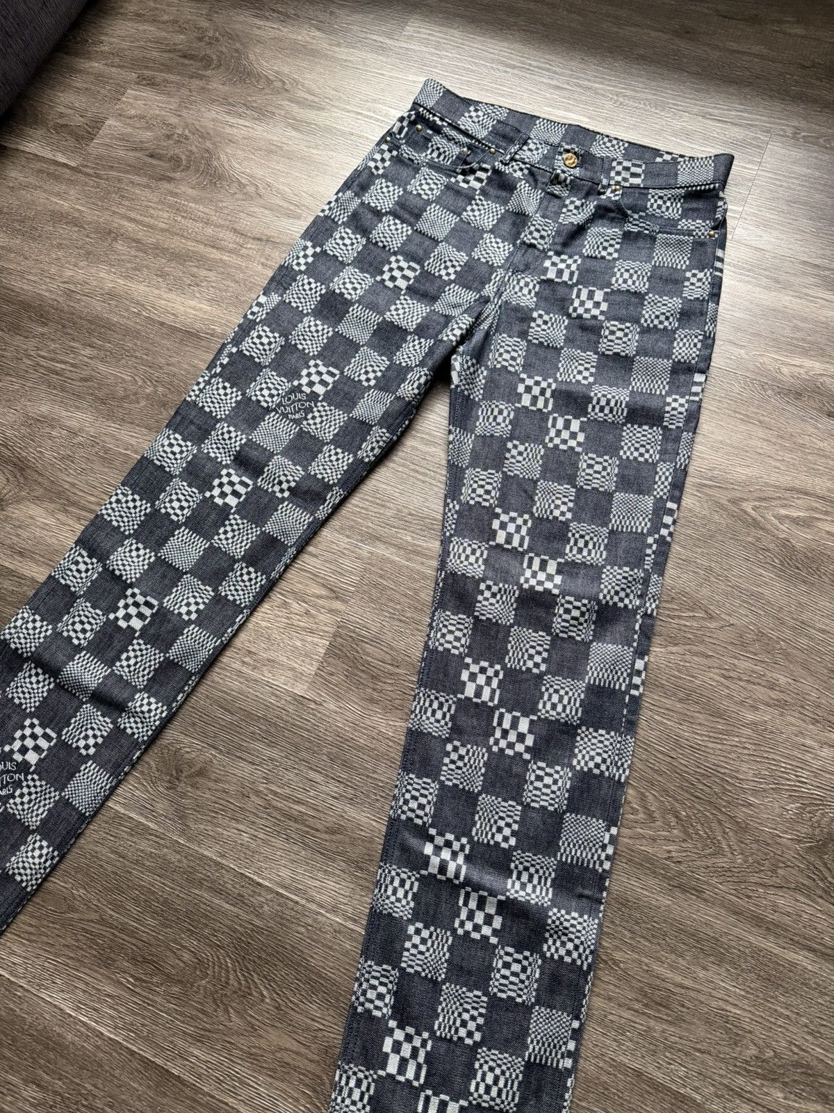 Louis Vuitton Louis Vuitton Distorted Damier Denim Indigo Blue Size 32 Size US 32 / EU 48 - 4 Thumbnail