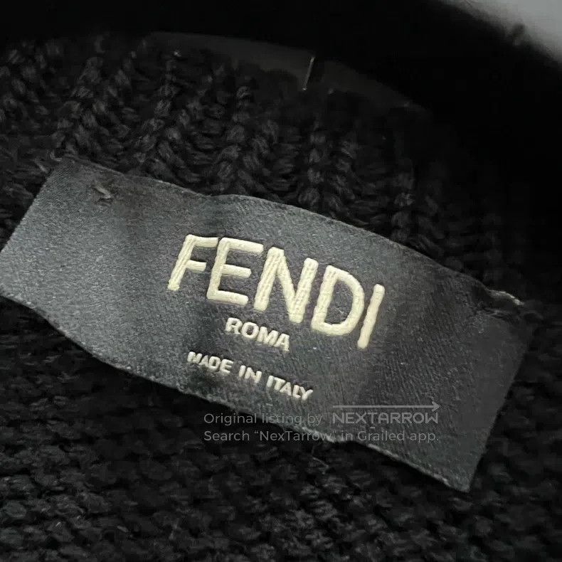 Fendi Fendi Black floral logo knitted sweater Size US M / EU 48-50 / 2 - 3 Thumbnail