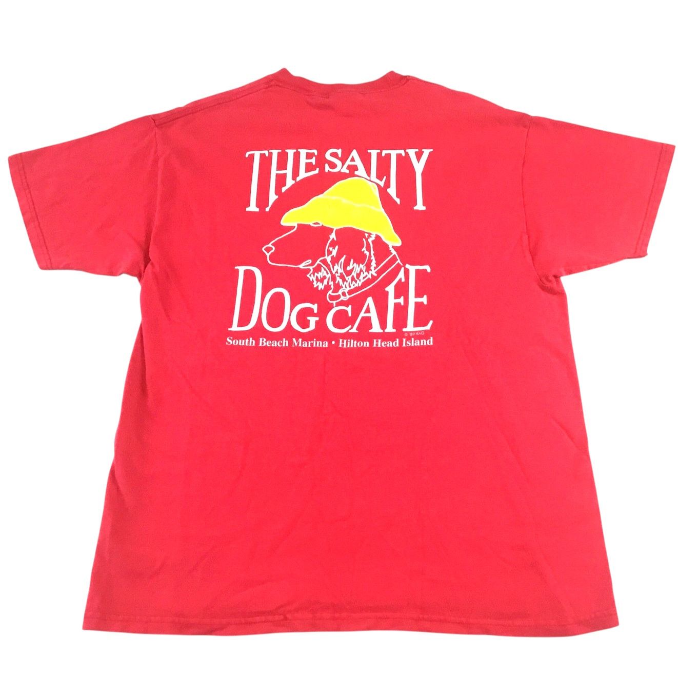 Hanes Salty Dog Cafe T-Shirt Red Yellow Hat Logo Size Medium Size US M / EU 48-50 / 2 - 3 Thumbnail