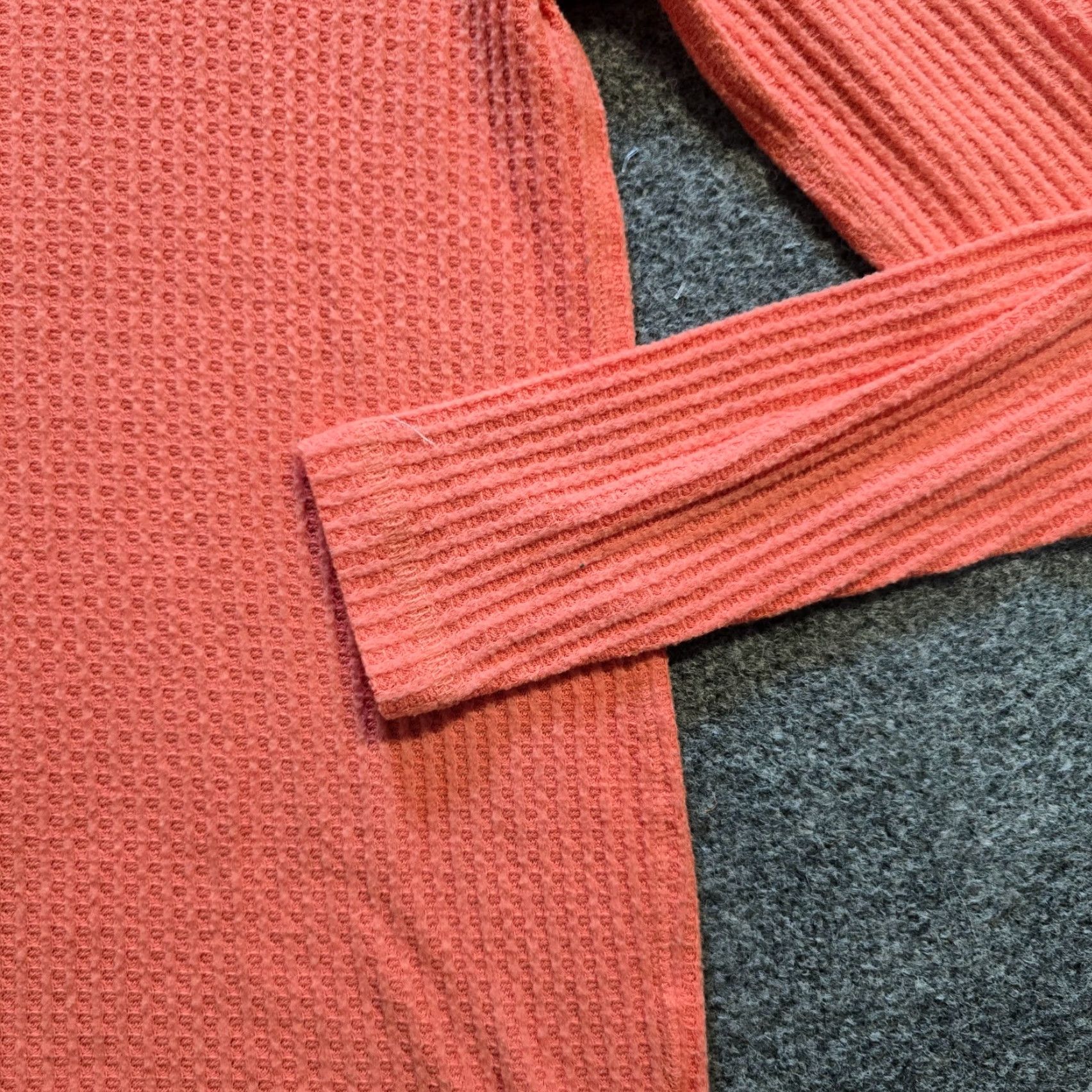 CLOT Standard Cloth Top Womens Size Small Orange Thermal Waffle Knit Capsule Casual Size S / US 4 / IT 40 - 3 Thumbnail