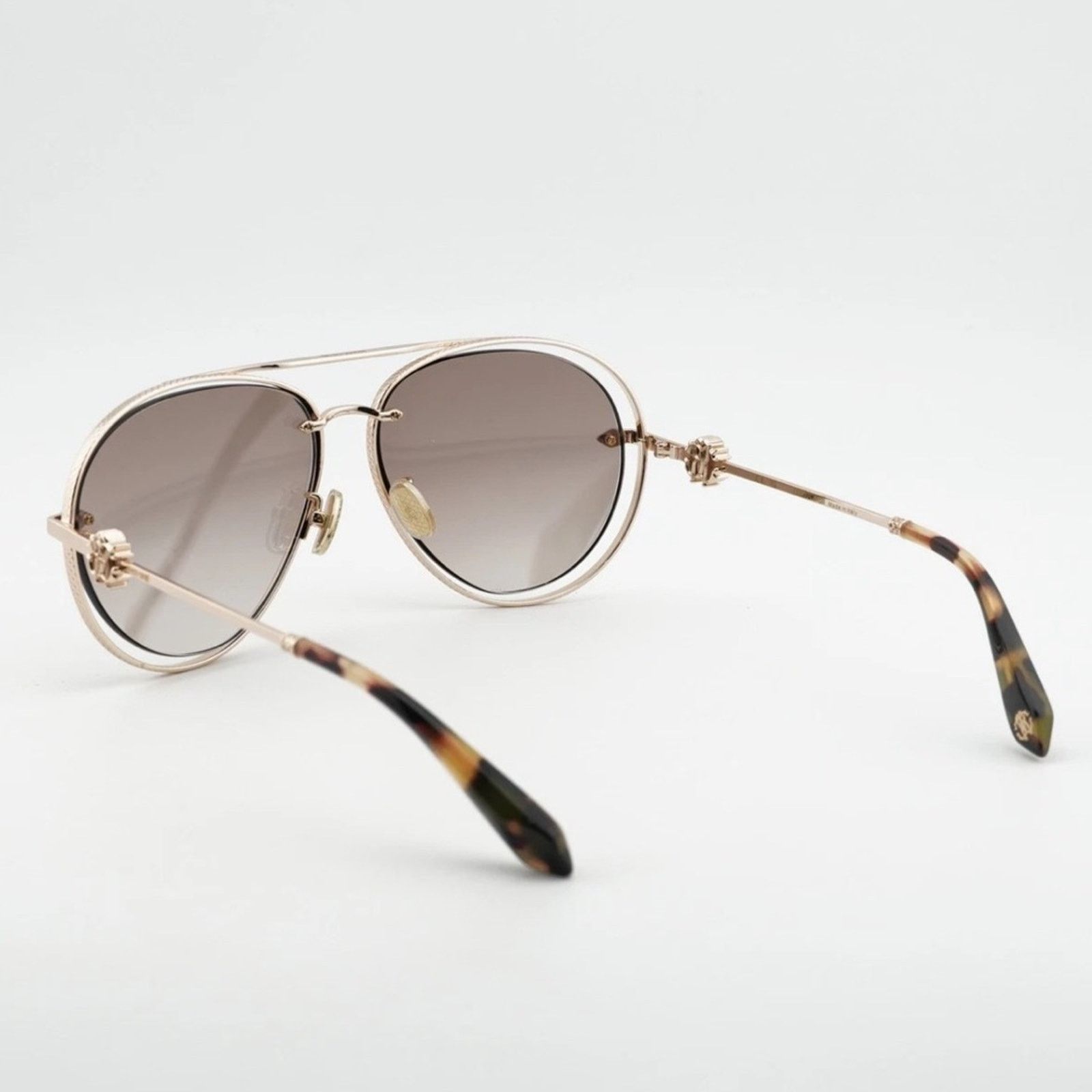 Roberto Cavalli Roberto Cavalli SRC032M Rose Gold Sunglasses 300G NEW Size ONE SIZE - 7 Thumbnail