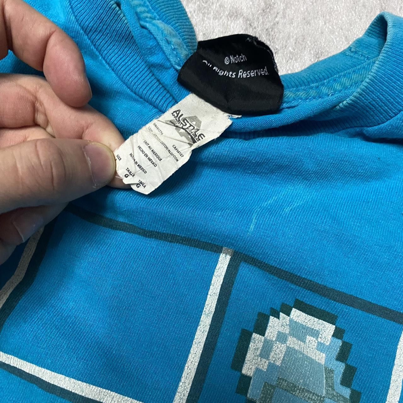 Other Retro blue and white pixelated t-shirt #gaming Size US L / EU 52-54 / 3 - 4 Thumbnail