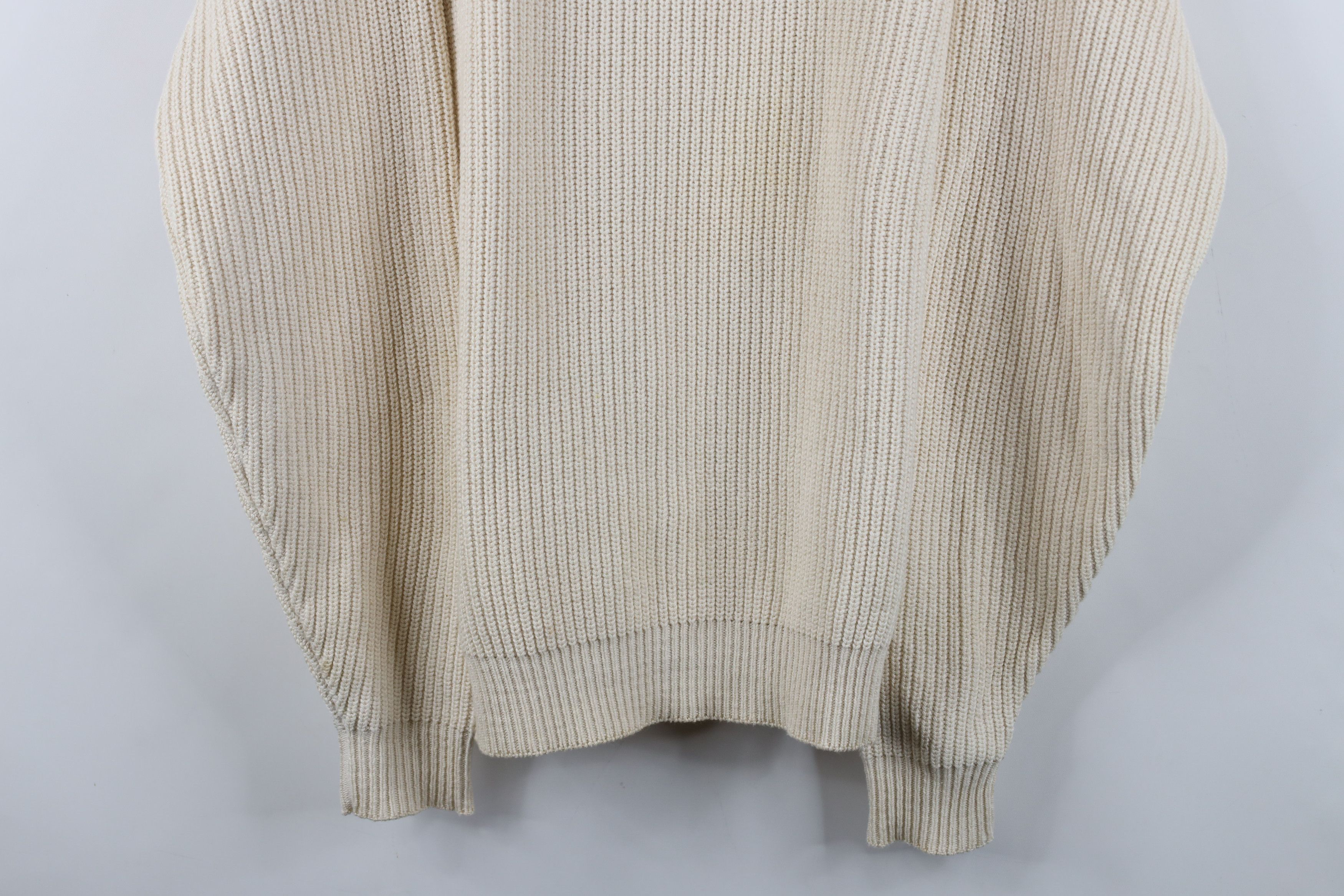 Vintage Vintage 80s 90s Streetwear Ribbed Knit Sweater BeigeUSA Size US XL / EU 56 / 4 - 3 Thumbnail