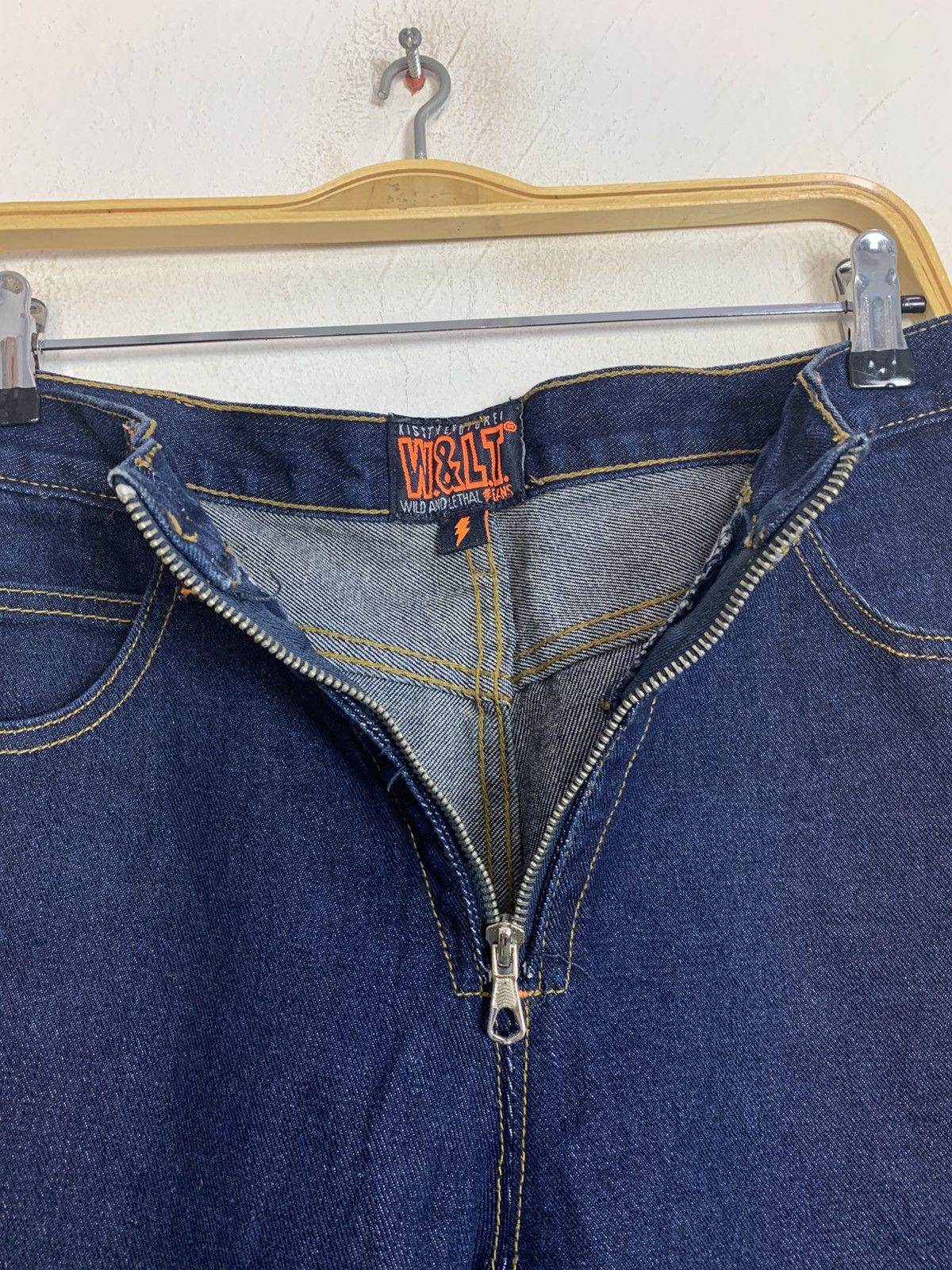 W&LT Hype W.&L.T Wildahd Lethal Trash Kiss The Future Denim Size US 33 - 5 Thumbnail
