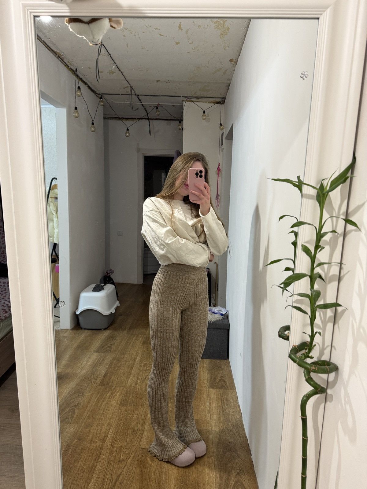 Jil Sander VINTAGE JIL SANDER WOOL FLARE KNITTED PANTS Size 24" / US 00 / IT 34 - 3 Thumbnail