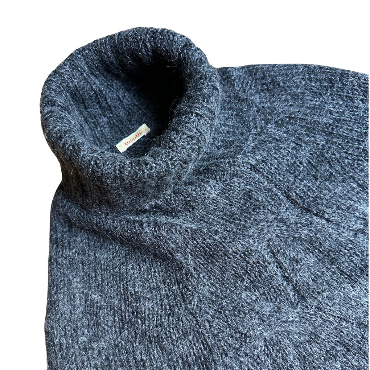 Other Tupertu Italy Gray Mohair Wool Blend Batwing Sweater Poncho Size ONE SIZE - 2 Thumbnail