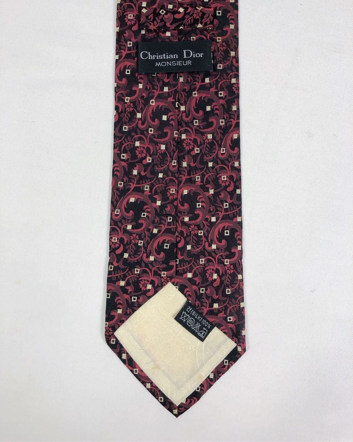 Christian Dior Monsieur Rare Vintage Christian Dior Monsieur Silk Tie Size ONE SIZE - 6 Thumbnail
