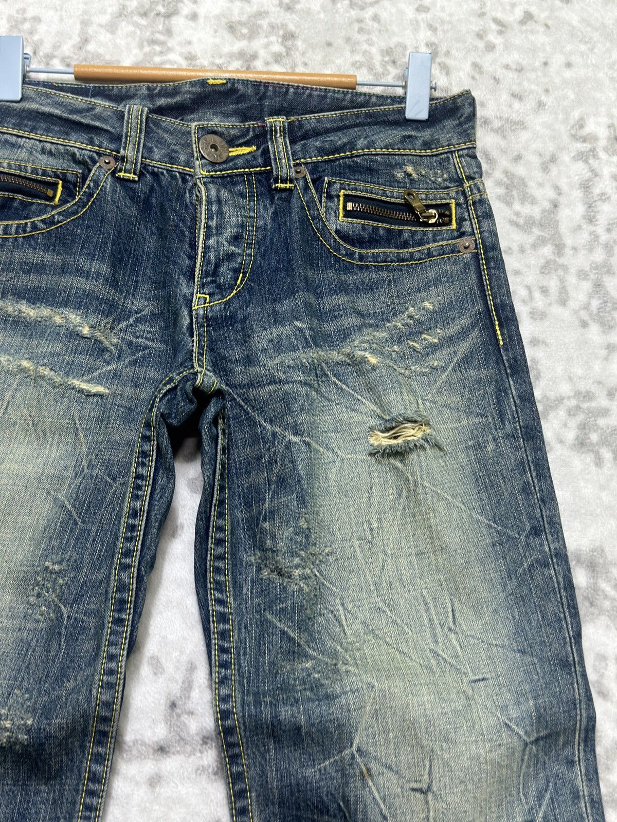 Undercover Vintage CO&LU Clawmark Distressed Back Pocket Print Denim Size US 29 - 5 Thumbnail