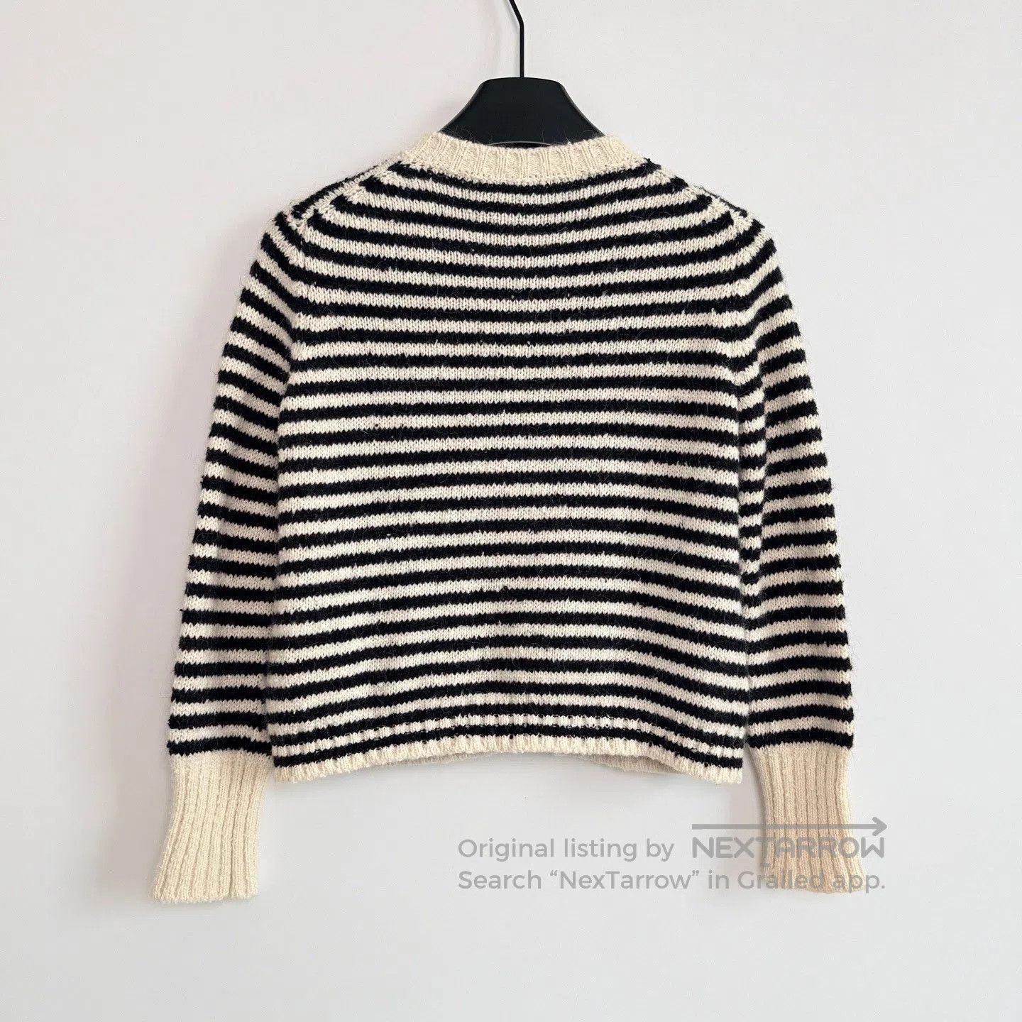 Dior DIOR Striped Jacquard Pocket Cardigan. Size XS / US 0-2 / IT 36-38 - 3 Thumbnail