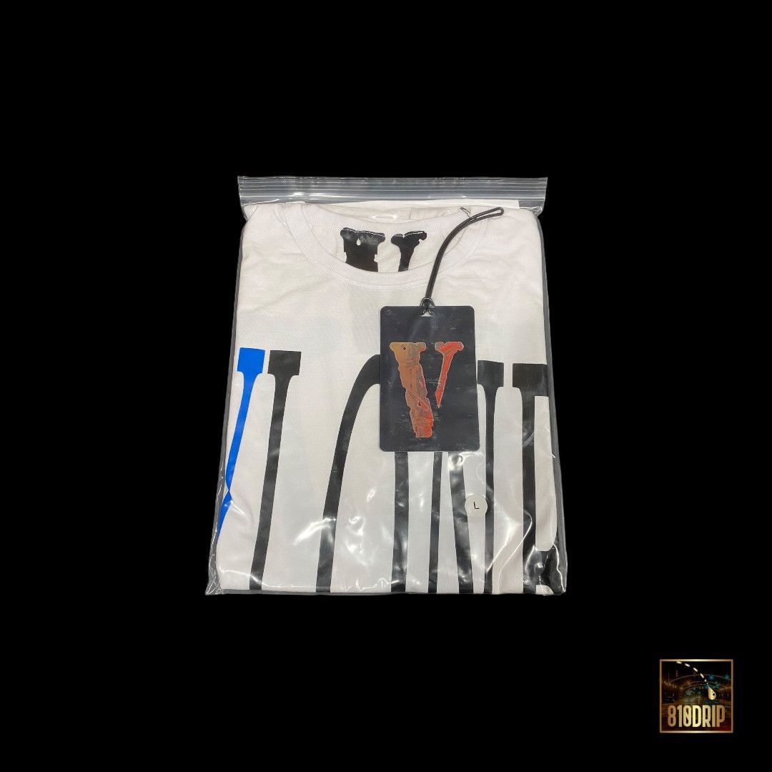 Vlone Vlone Blue Staple Tee White (L) Size US L / EU 52-54 / 3 - 3 Thumbnail
