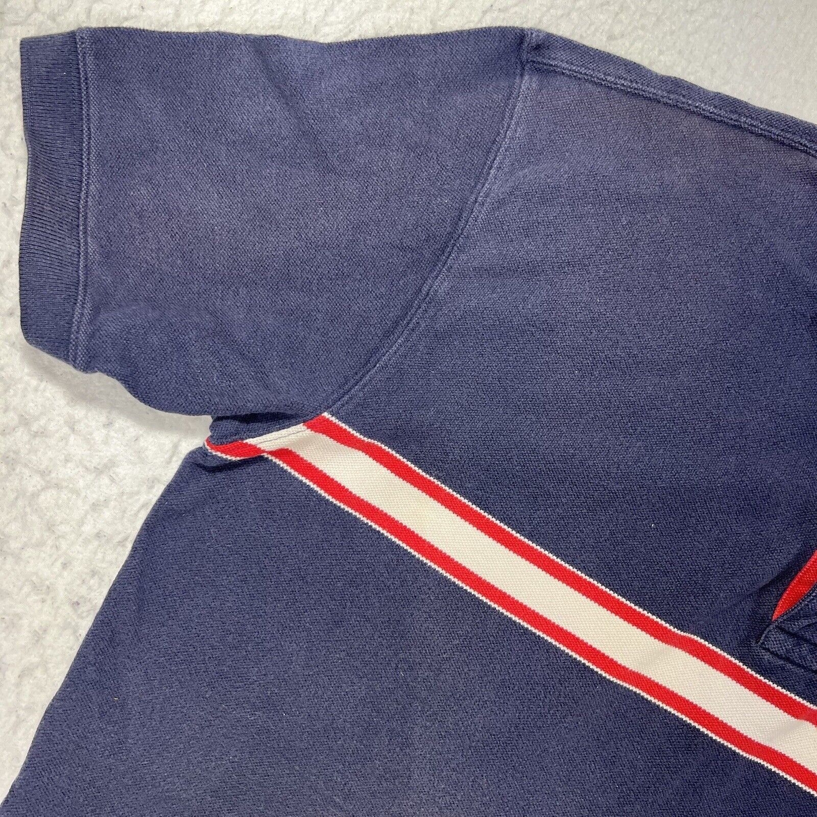 Tommy Hilfiger Tommy Hilfigers Large Blue Red White Stripe Polo Shirt Size US L / EU 52-54 / 3 - 5 Thumbnail