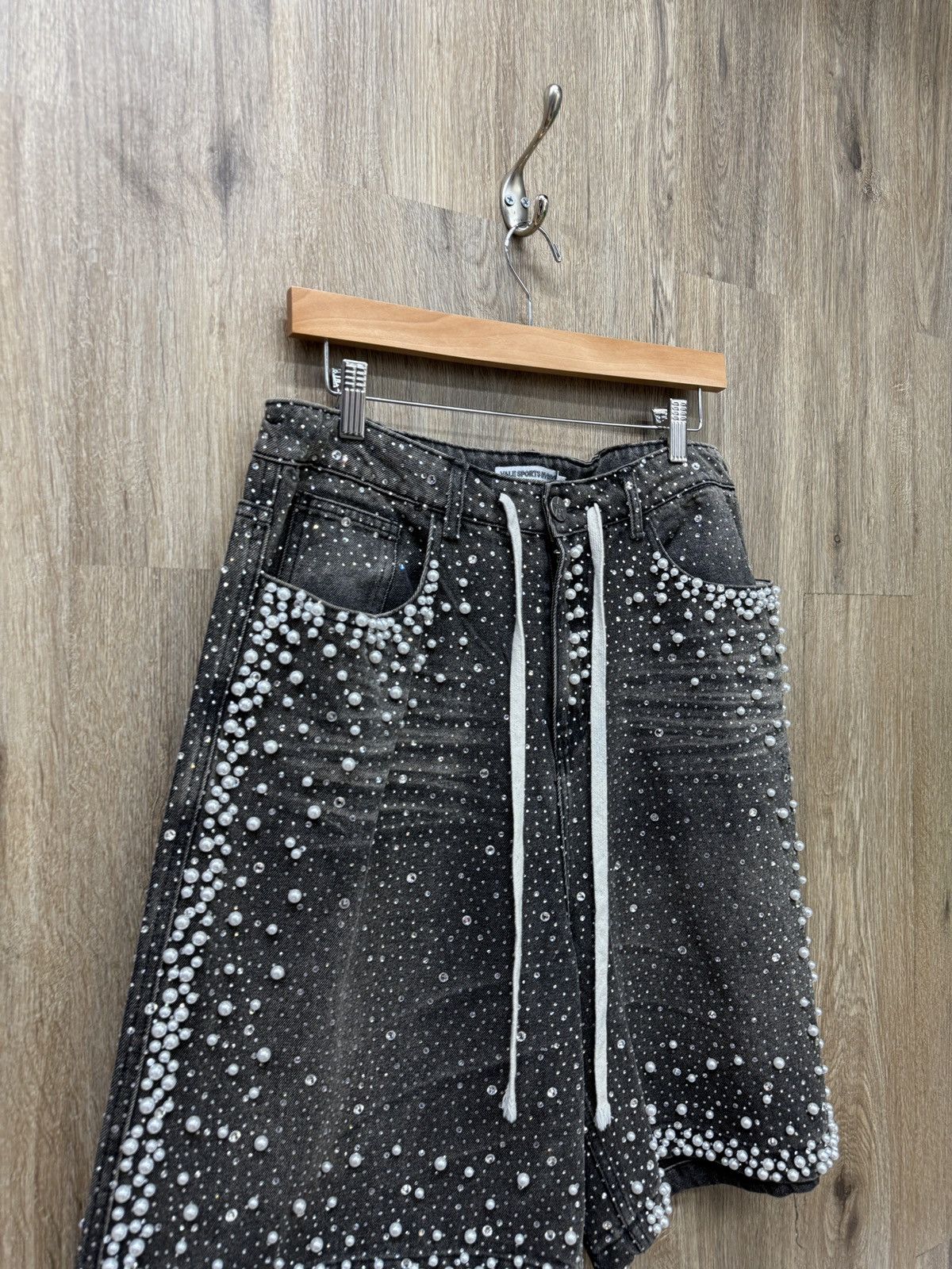 Vale Vale Rhinestone Marble Jorts Size US 30 / EU 46 - 2 Thumbnail