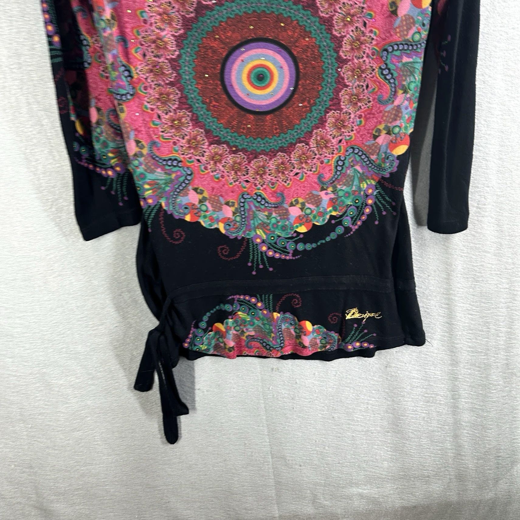 Desigual Desigual Dress Women’s Small Mandala Boho Witchy Y2k Jersey Retro Festival Size S / US 4 / IT 40 - 4 Thumbnail