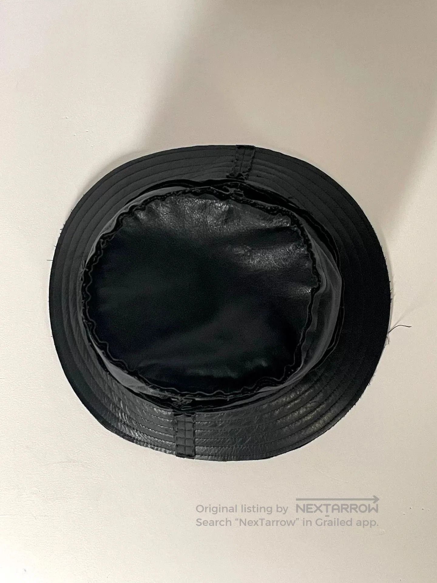 Comme des Garcons Homme Plus Comme Des Garcons Leather Fisherman Hat. Size ONE SIZE - 2 Thumbnail