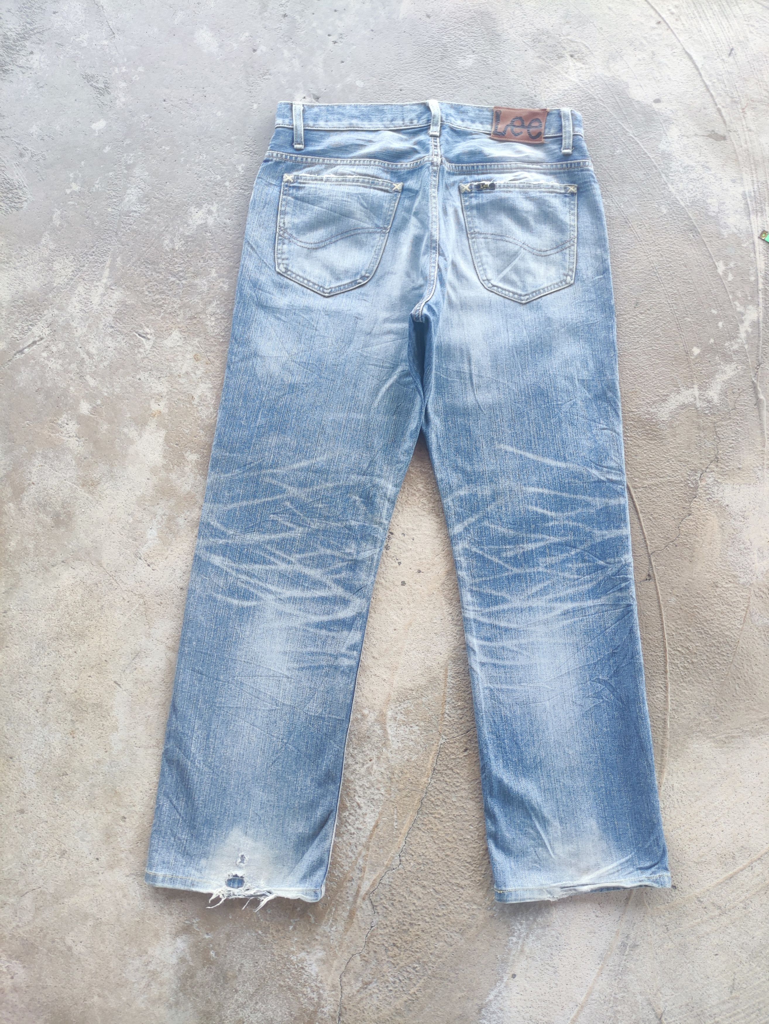 Lee Vintage Lee Baggy Distress Faded Denim Size US 34 / EU 50 - 9 Thumbnail