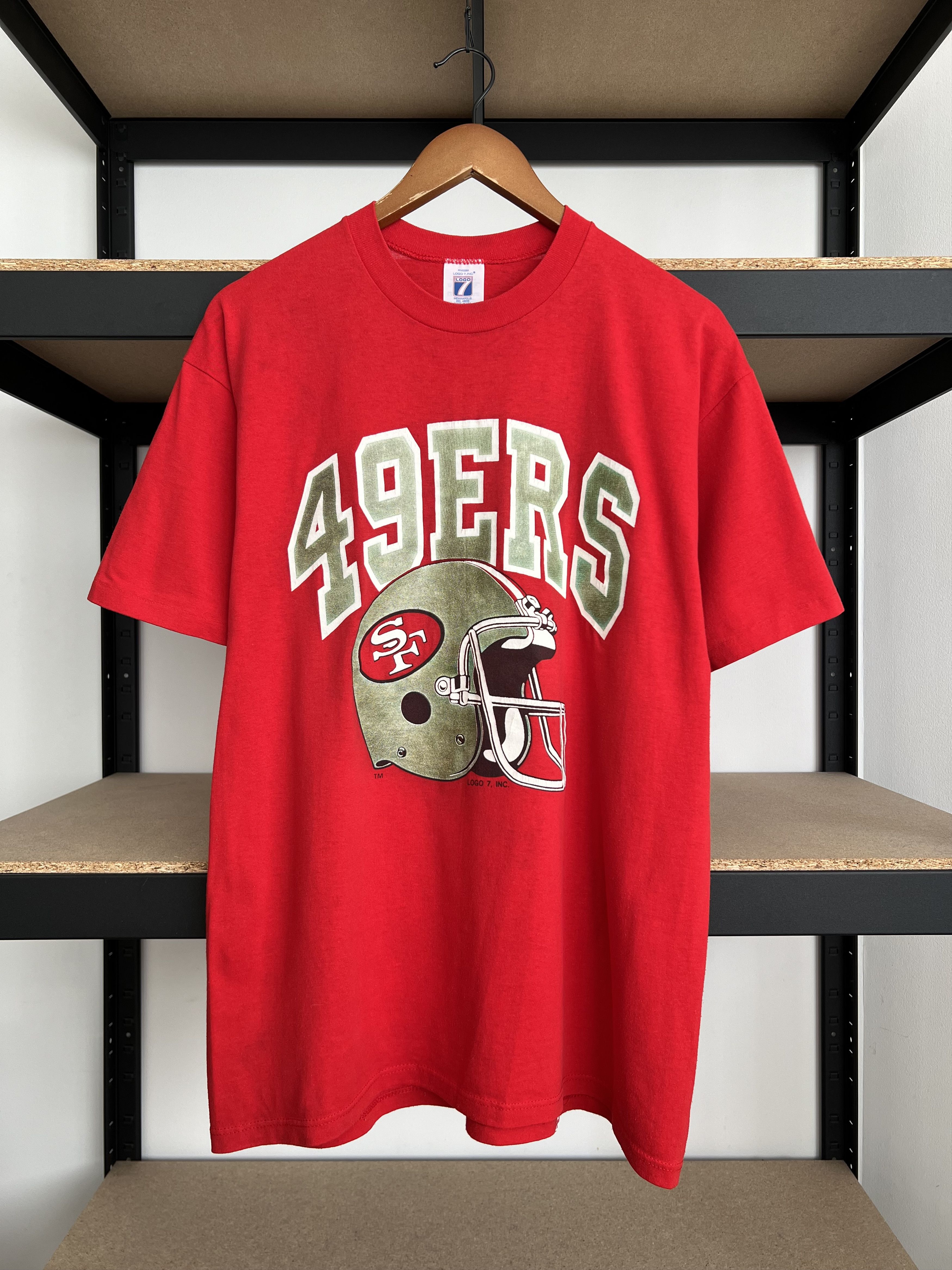 NFL Vintage 90s San Francisco 49ers NFL Logo 7 Red T-shirt Size US L / EU 52-54 / 3 - 1 Thumbnail