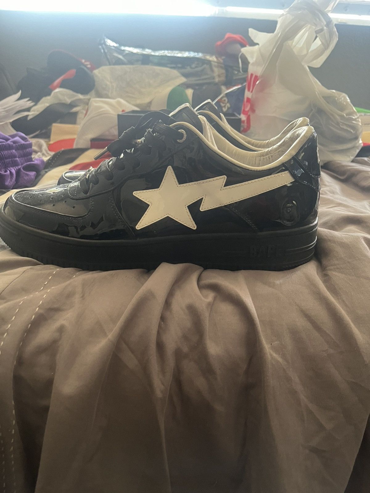 Bape PATENT BLACK #2 Size US 12 / EU 45 - 6 Thumbnail