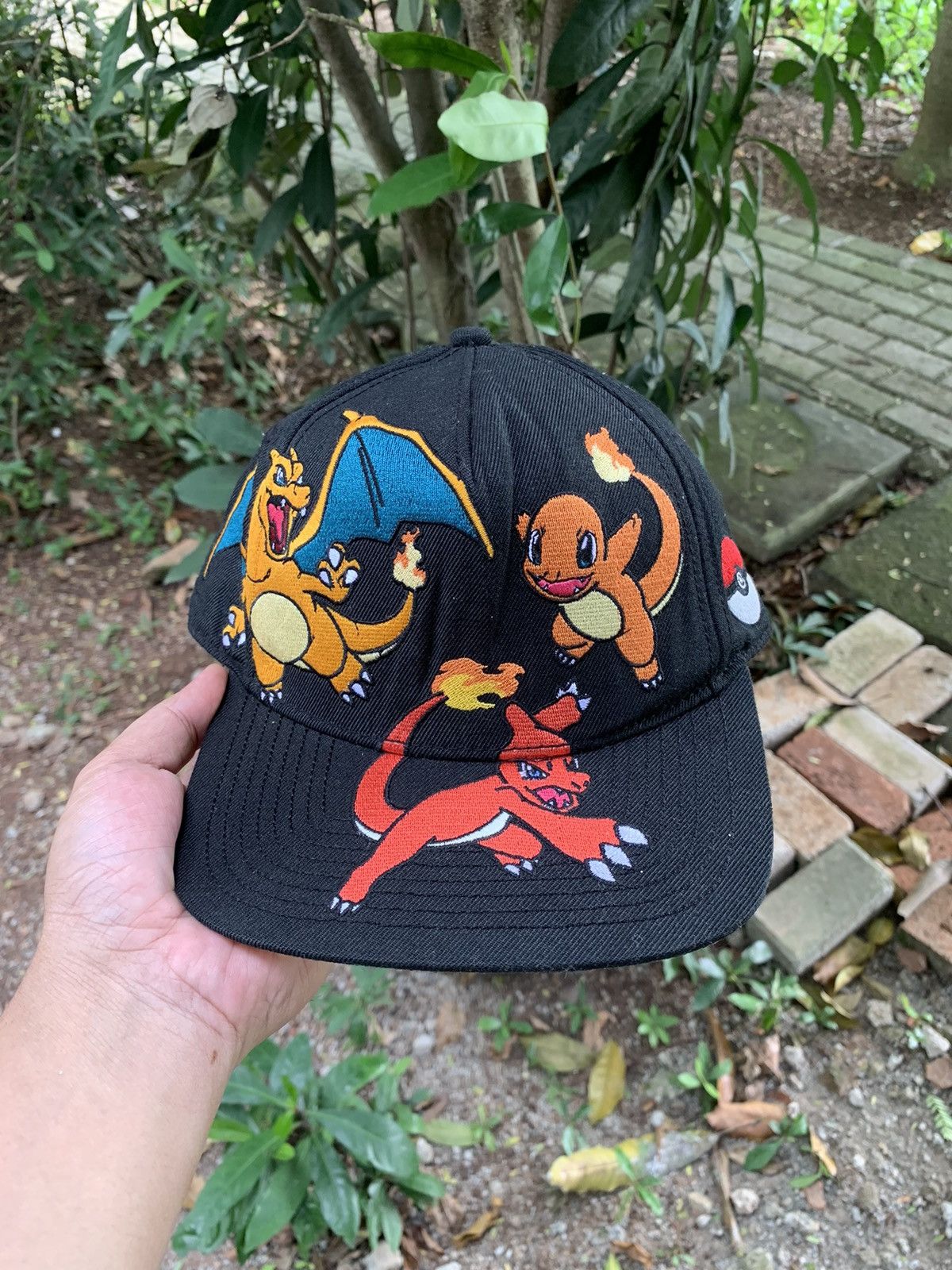Pokemon Y2k 00s Rare Pokemon Charizard Charmander Charmeleon Cap Hat Size ONE SIZE - 1 Thumbnail